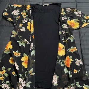 Flower Kimono and Dress Bundle